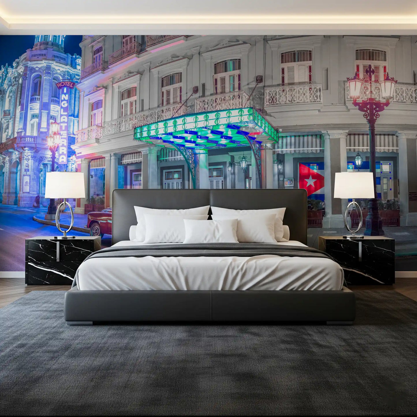 Classic Cuban Nightscape Wall Mural
