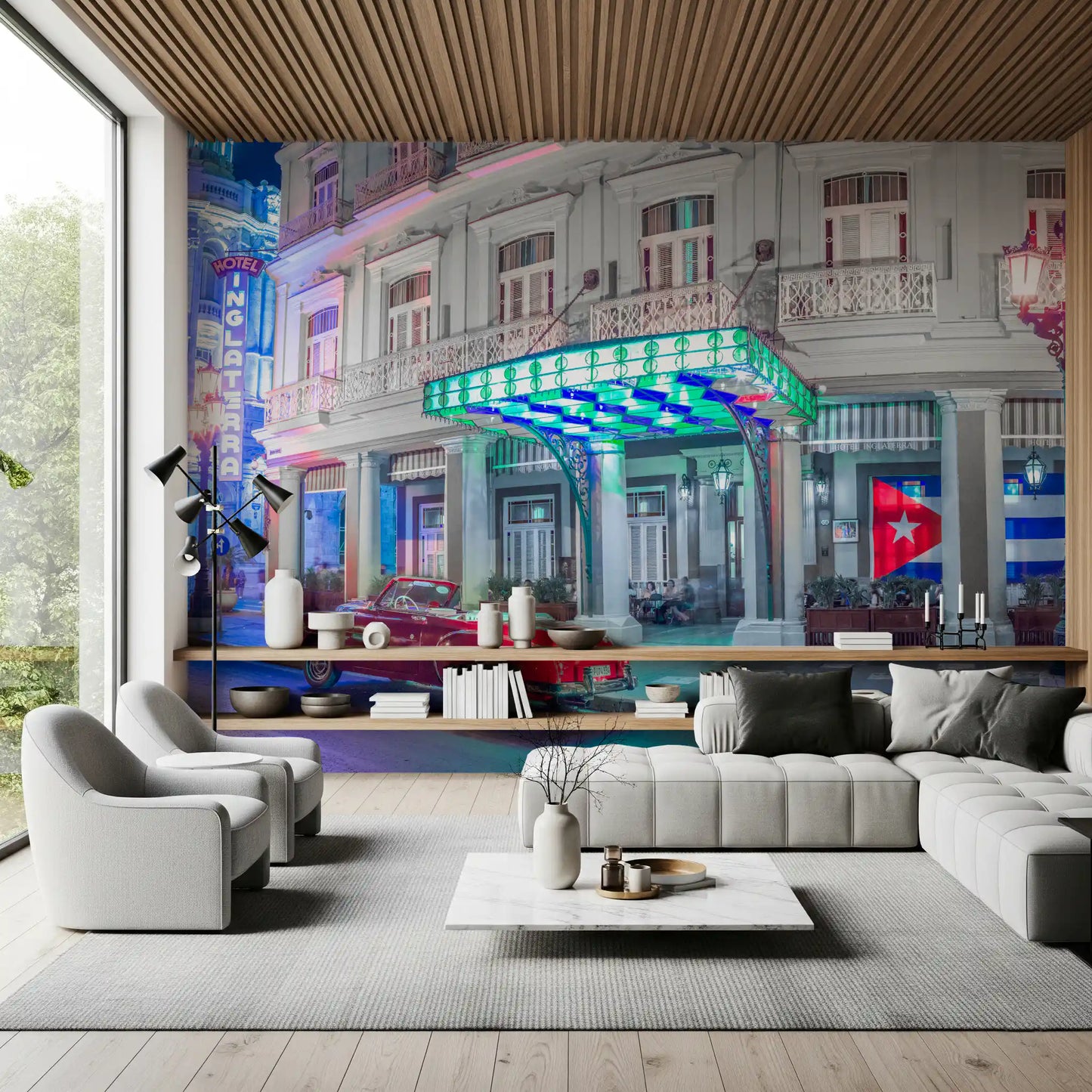 Classic Cuban Nightscape Wall Mural