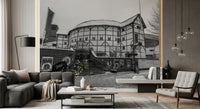 Classic Tudor Architecture in Winter Wall Mural