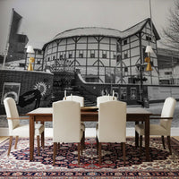 Classic Tudor Architecture in Winter Wall Mural