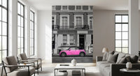 Urban Pink Pop Monochrome Wall Mural