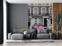 Urban Pink Pop Monochrome Wall Mural