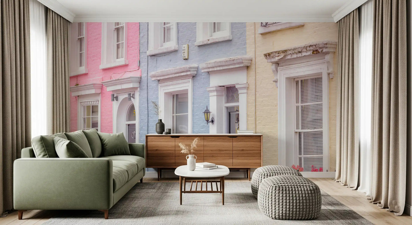 Charming European Streetscape Wall Mural