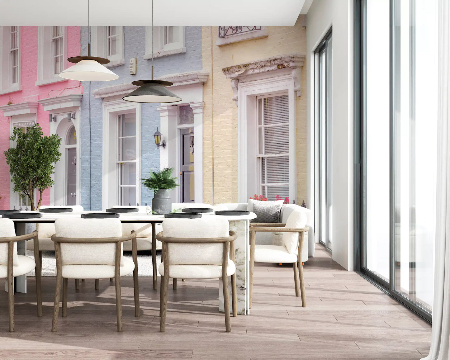 Charming European Streetscape Wall Mural