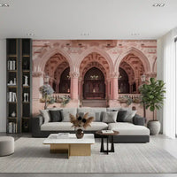 Ornate Historical Stone Facade Wall Mural