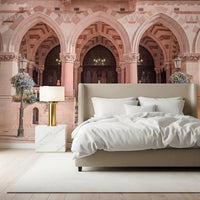Ornate Historical Stone Facade Wall Mural