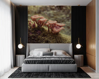 Woodland Fungi Soft Focus Botanical Wall Mural