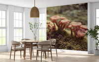 Woodland Fungi Soft Focus Botanical Wall Mural