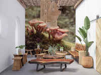 Woodland Fungi Soft Focus Botanical Wall Mural