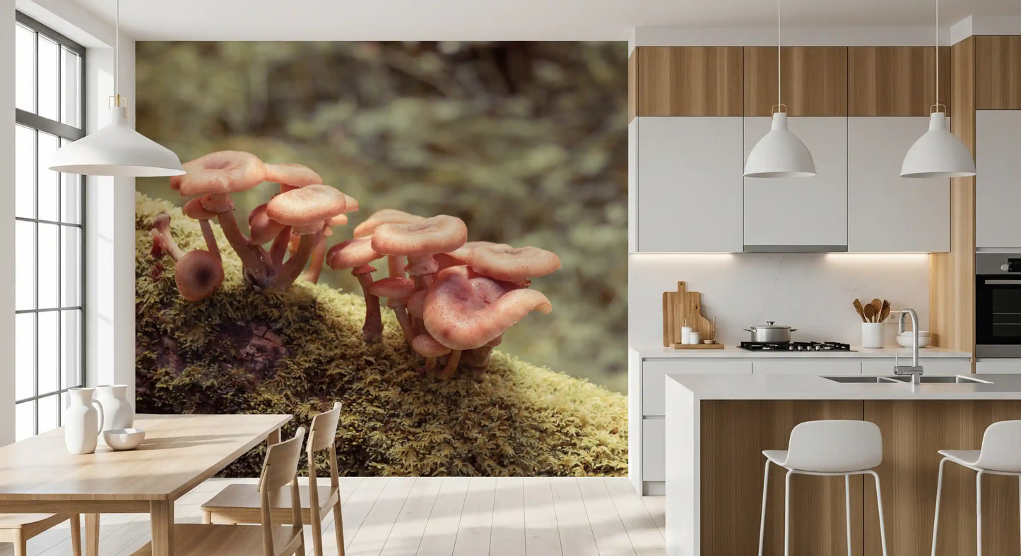 Woodland Fungi Soft Focus Botanical Wall Mural
