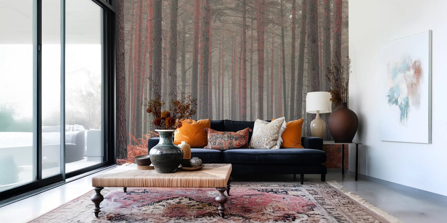 Rustic Autumn Grove Wall Mural