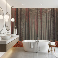 Rustic Autumn Grove Wall Mural