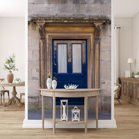 Stone Archway and Deep Blue Entry Wall Mural