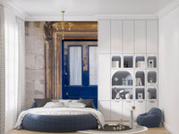 Stone Archway and Deep Blue Entry Wall Mural
