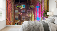Industrial Night Bloom Wall Mural