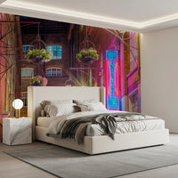 Industrial Night Bloom Wall Mural