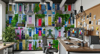Urban Entrance Architectural Mosaic Wall Mural