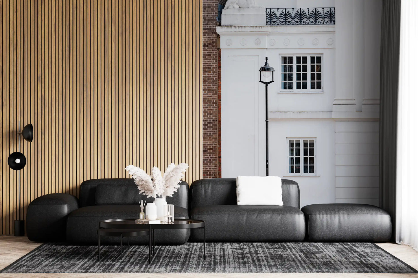 Neoclassical London Architectural Facade Wall Mural