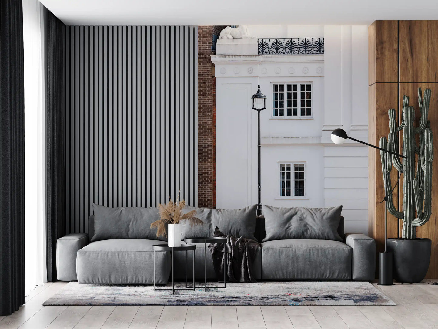 Neoclassical London Architectural Facade Wall Mural