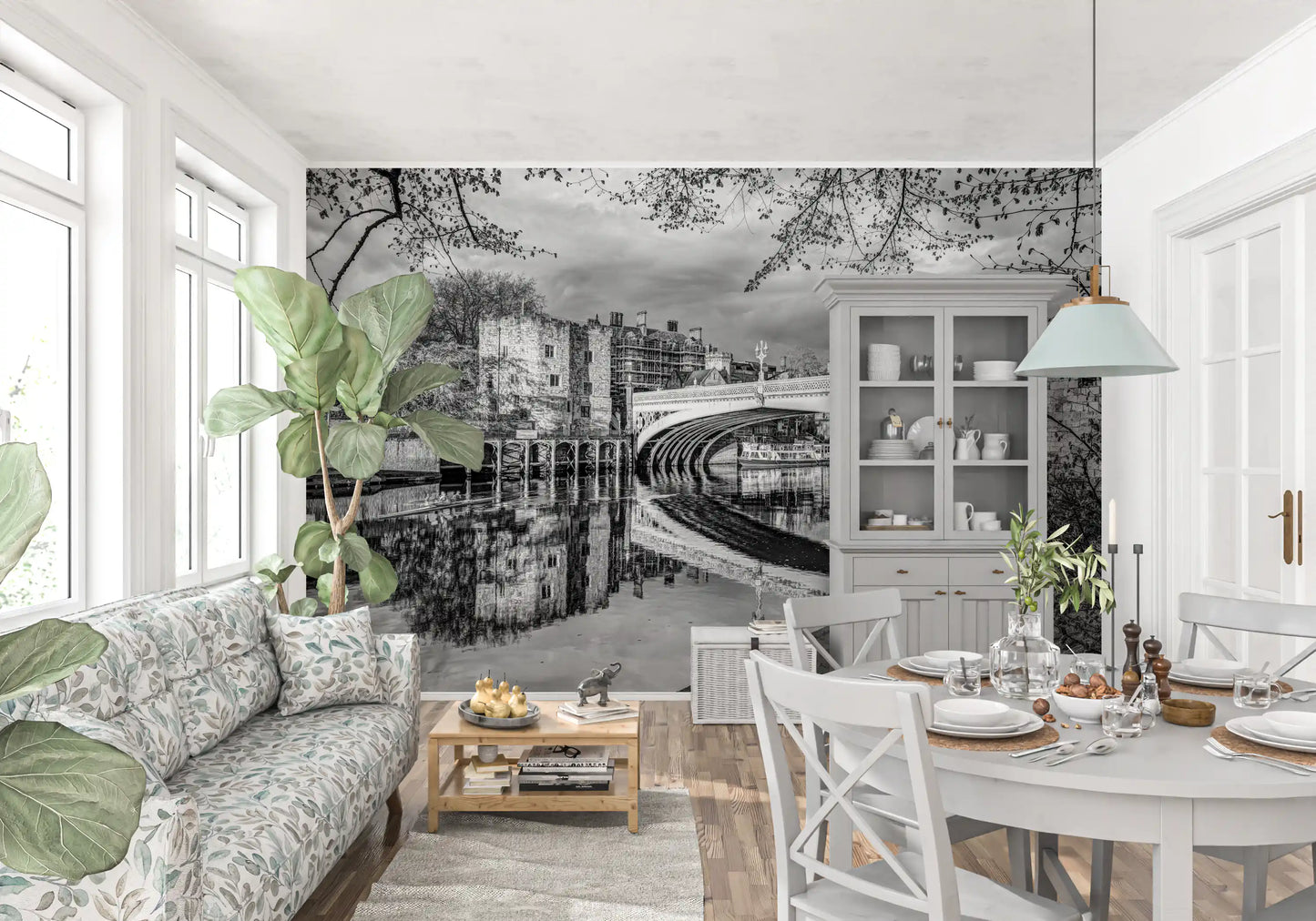 Riverside Heritage Architecture Wall Mural