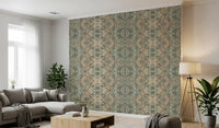 Peach & Sage Contemporary Abstract Botanical Wallpaper - AMBER DESIGN  Wallpaper⁠