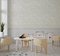 Munki and the Spot - Beige Wallpaper⁠