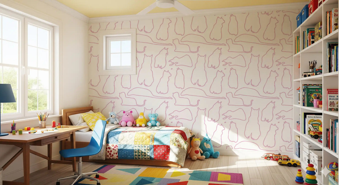 Munki and the Spot - Berries & Milk Wallpaper⁠