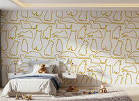 Munki and the Spot - Mustard Wallpaper⁠