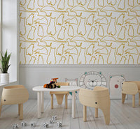 Munki and the Spot - Mustard Wallpaper⁠