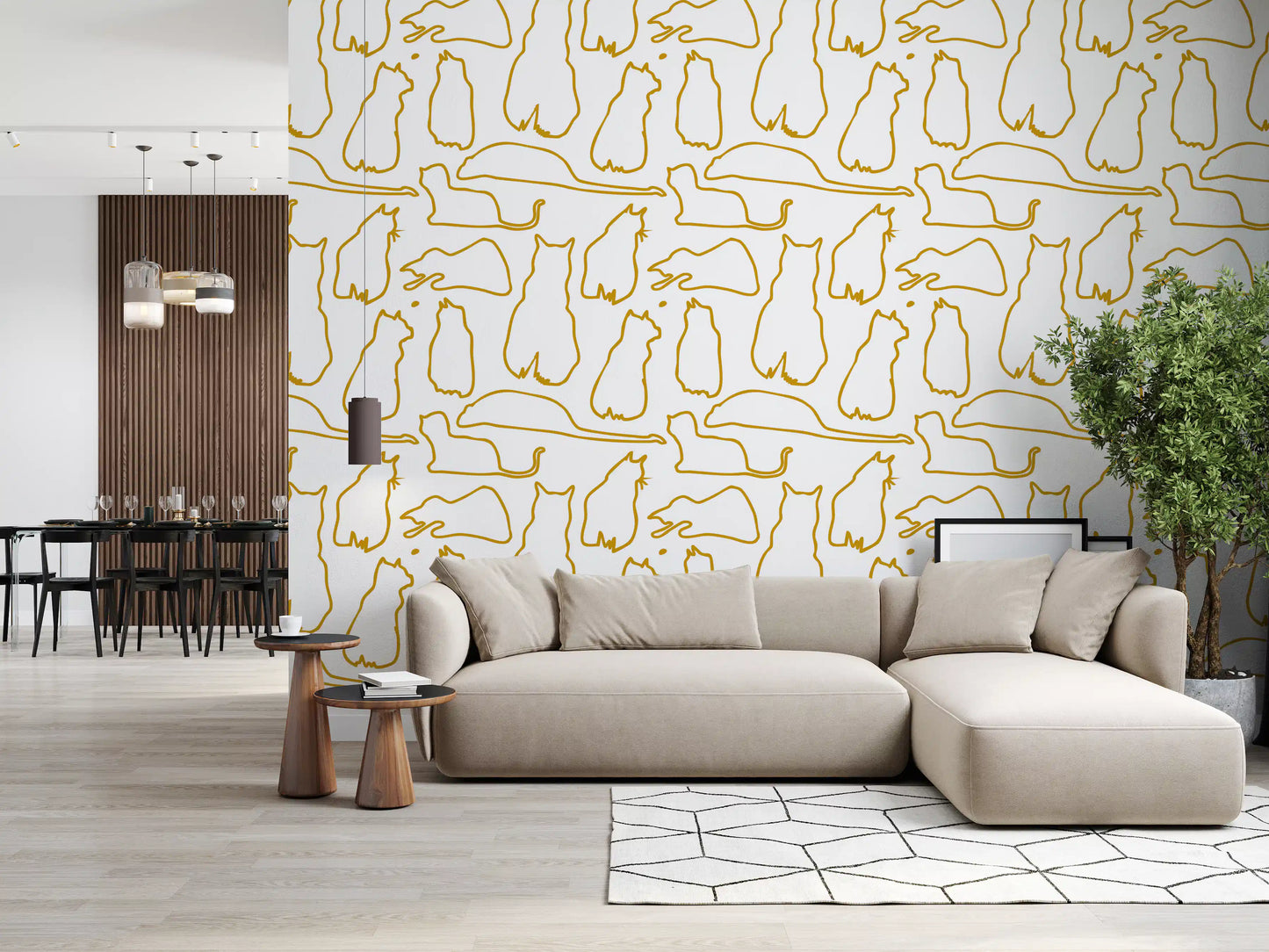 Munki and the Spot - Mustard Wallpaper⁠