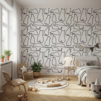 Munki and the Spot - Black & White Wallpaper⁠