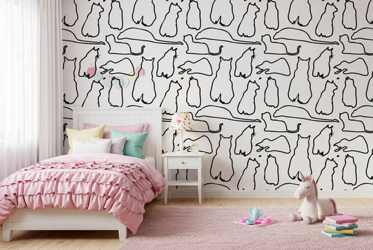 Munki and the Spot - Black & White Wallpaper⁠