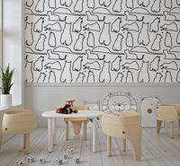 Munki and the Spot - Black & White Wallpaper⁠