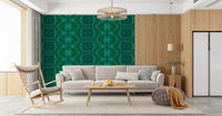 Emerald Green Geometric Lattice Wallpaper - AMBER DESIGN wallpaper Wallpaper⁠