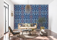Pink & Blue Geometric Bloom Wallpaper - IKEBANA DESIGN Wallpaper⁠
