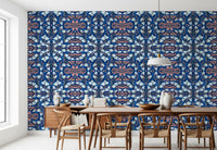 Pink & Blue Geometric Bloom Wallpaper - IKEBANA DESIGN Wallpaper⁠