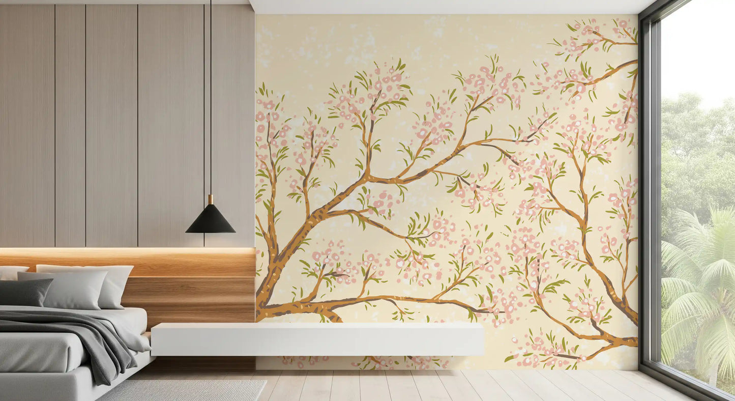 Pink Blossoms Wall Mural