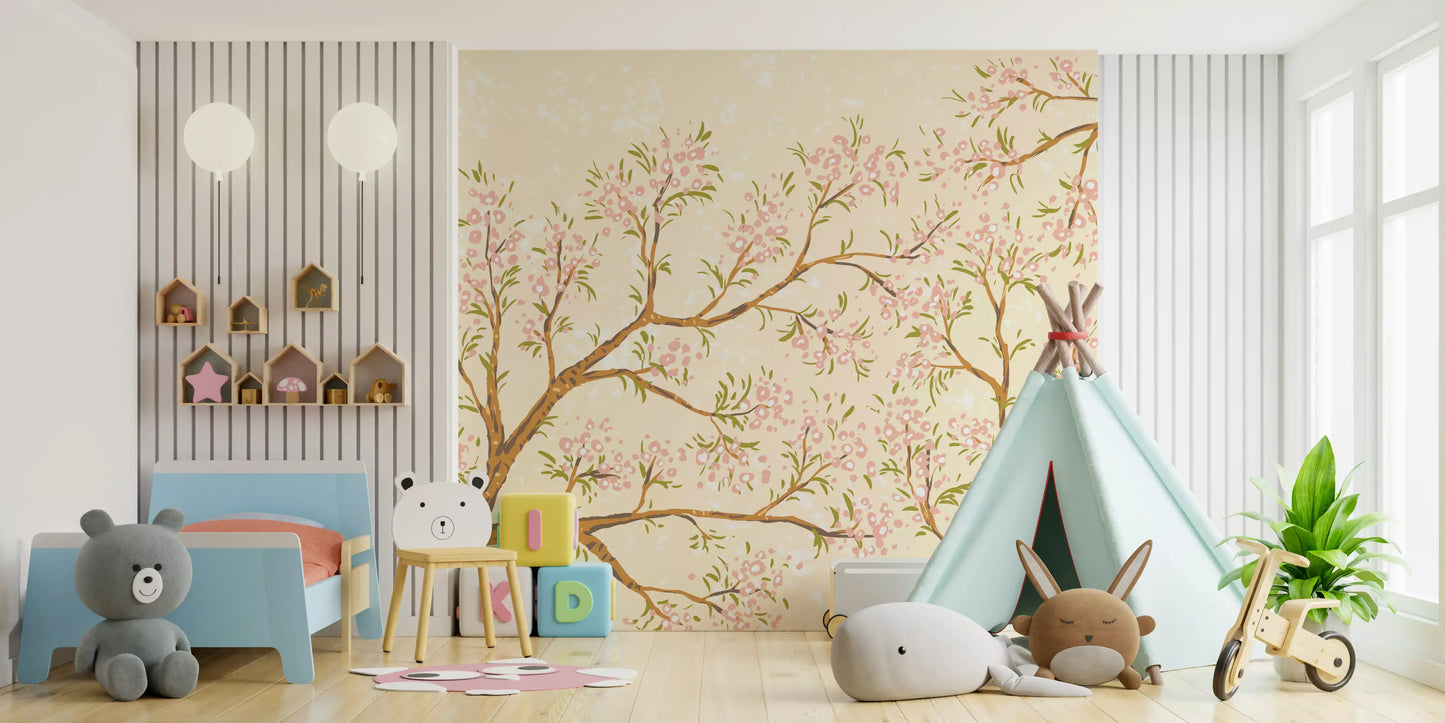Pink Blossoms Wall Mural