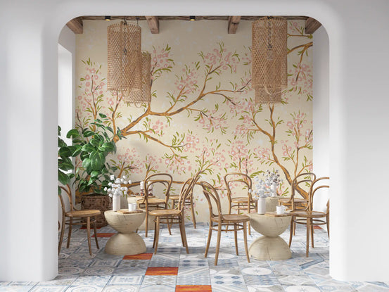 Pink Blossoms Wall Mural