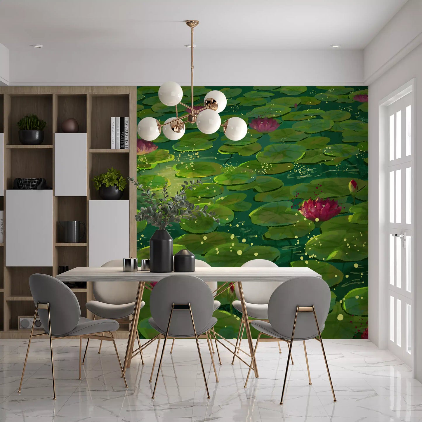 Magical Lily Pond Wall Mural