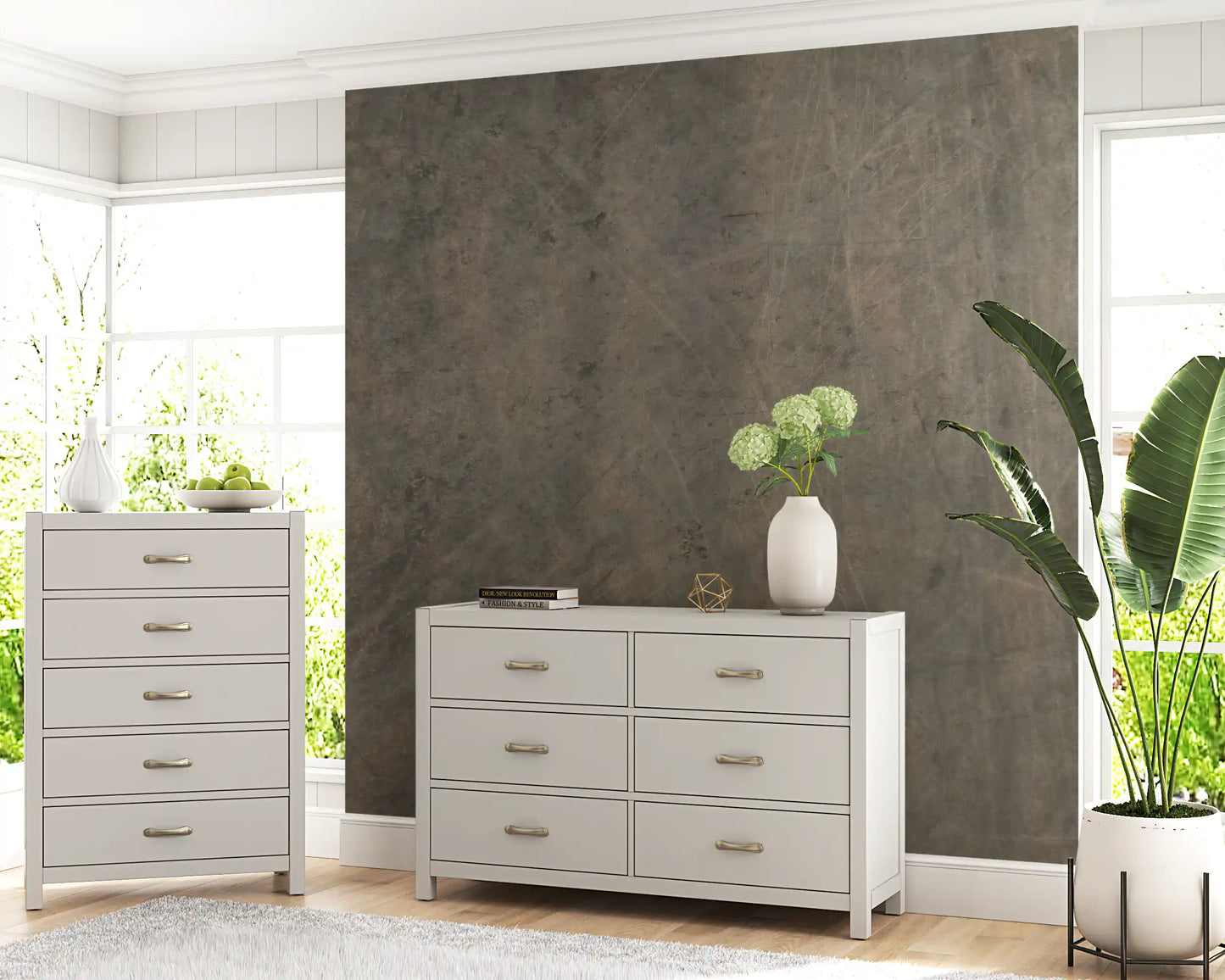 Scratched Suede - Warm Gray Wall Mural