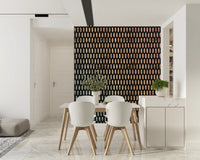 Iridescent Ovals on Black Wall Mural