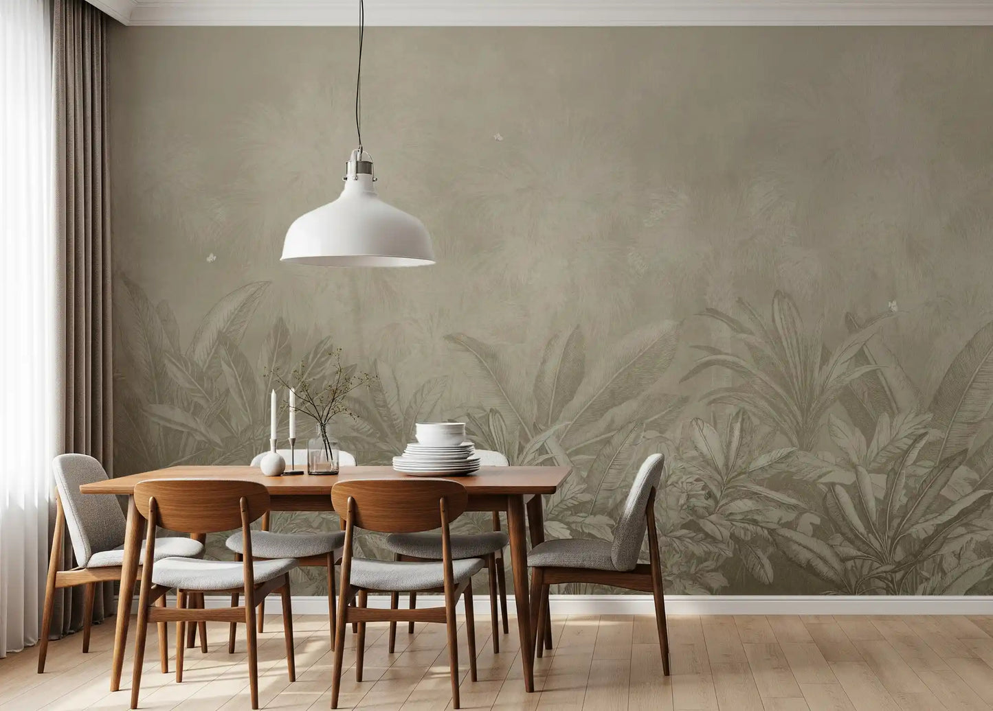 Jungle Mists - Bisque Wall Mural