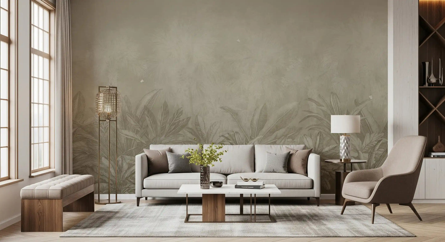 Jungle Mists - Bisque Wall Mural