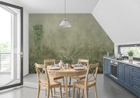 Jungle Mists - Olive Wall Mural