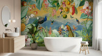 Botanical Peacock Paradise Expedition Wall Mural