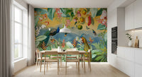 Botanical Peacock Paradise Expedition Wall Mural