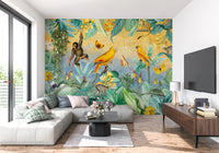 Botanical Jungle Adventure Scene Wall Mural