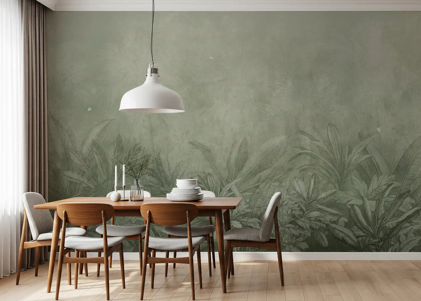 Jungle Mists - Sage Wall Mural