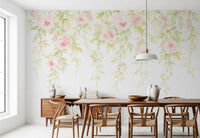 Dreamy Pastel Floral Canopy Wall Mural